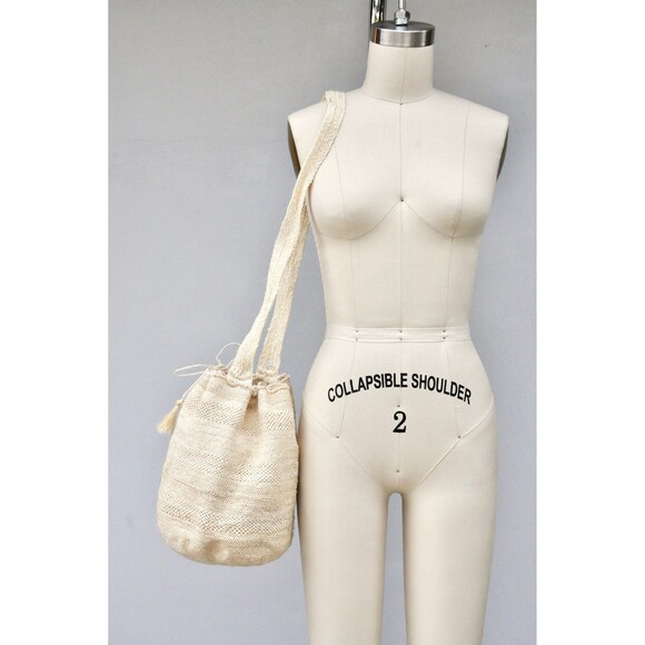 Yute Bucket Bag LARGE Crochet Straw Sisal Jute Market Bag - Natural Fiber Bag - Picture 2 of 10